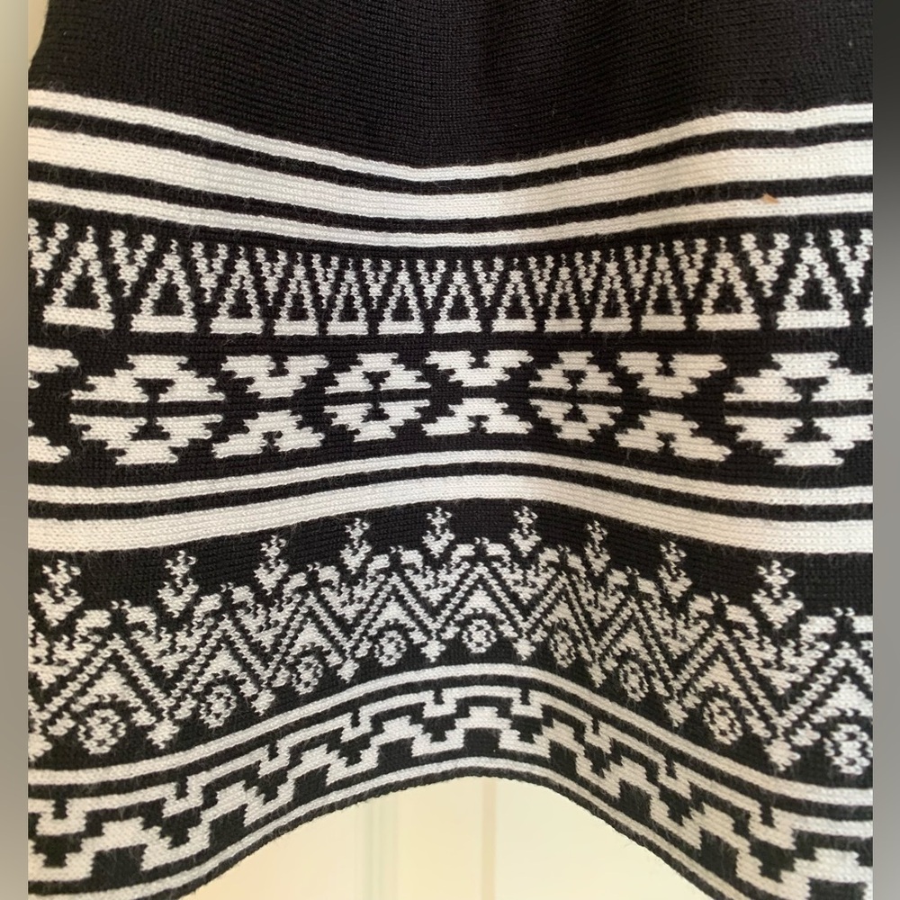 Nina Leonard Black and White Patterned Knit Sweater Dress Size XL Pre-Loved - Picture 11 of 13